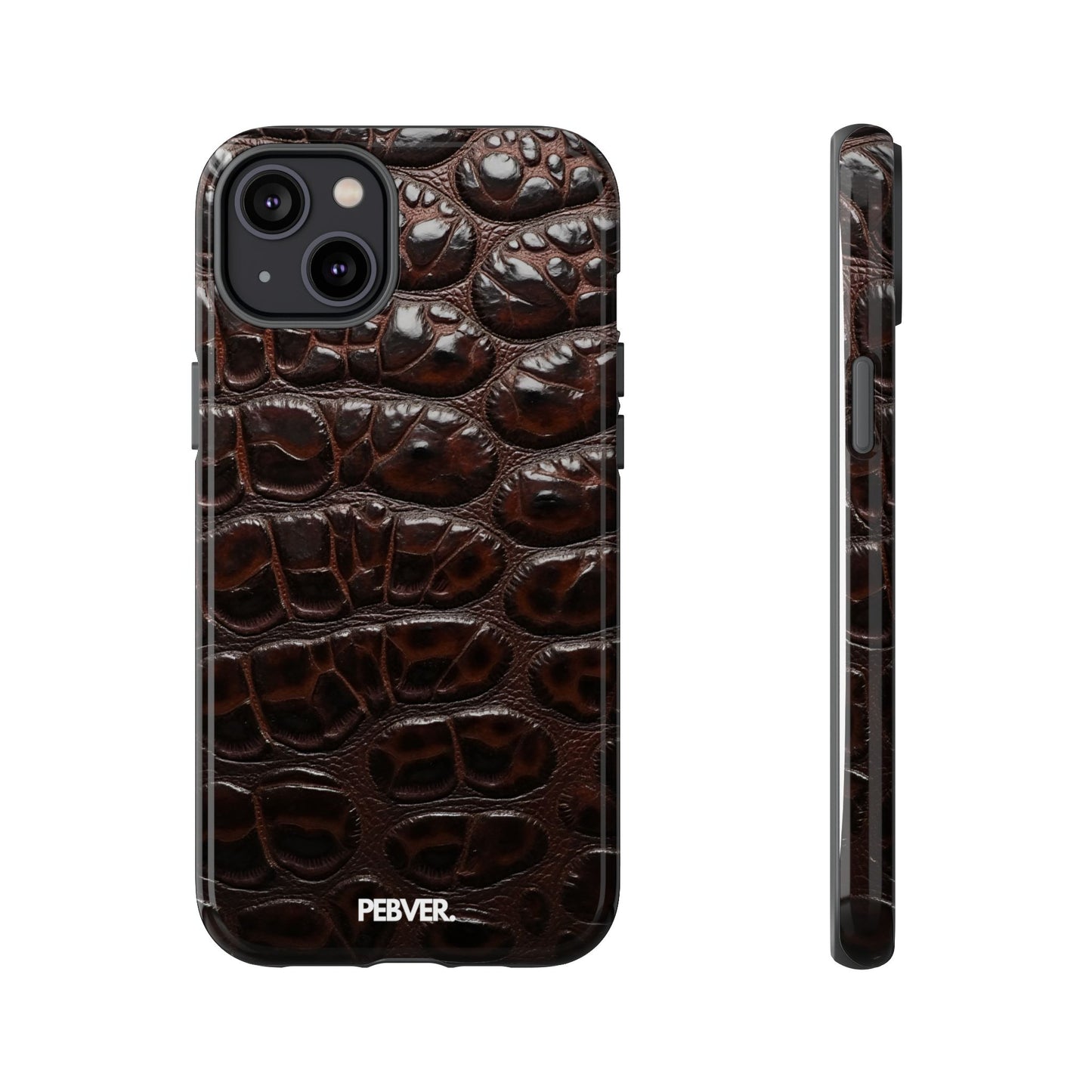 Brown Leather | Phone Case iPhone 14 Plus Glossy