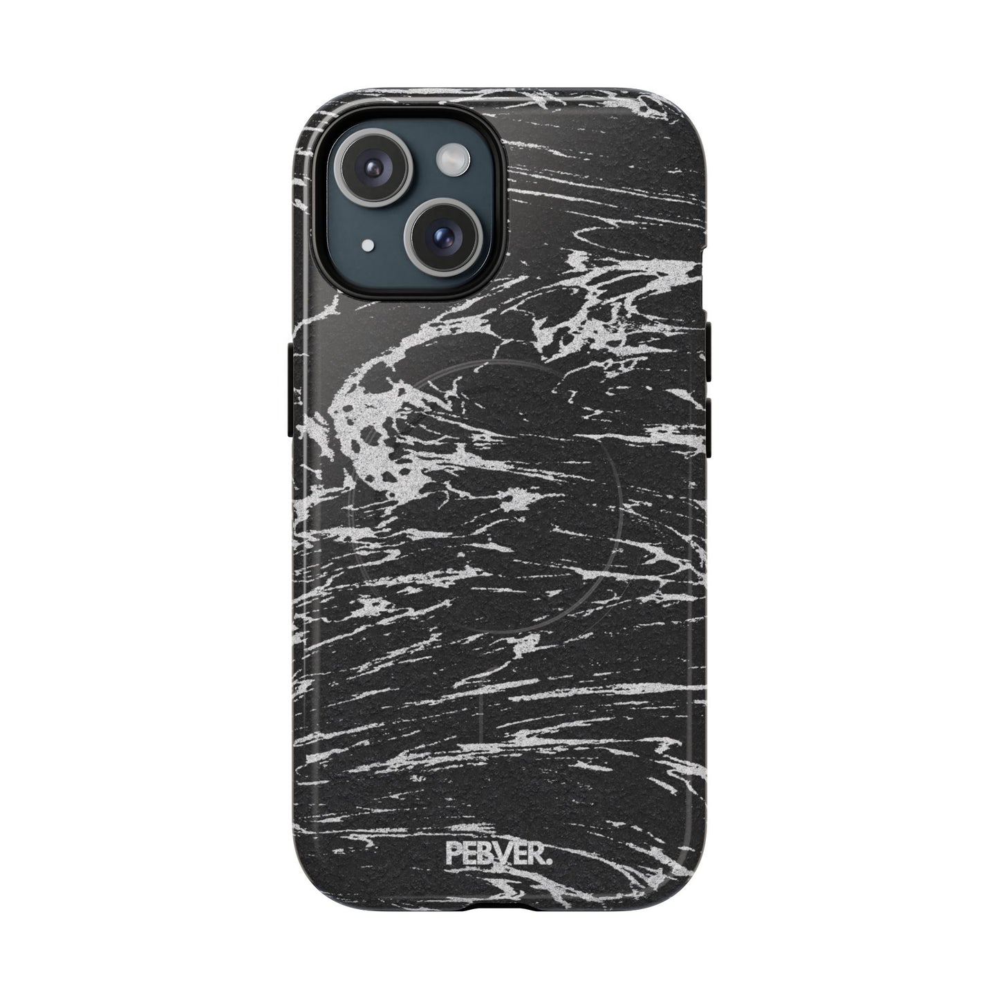 Graphite MagSafe Case Phone Case PEBVER. iPhone 15 Glossy