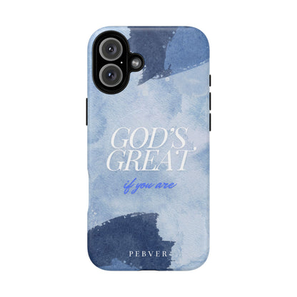 God's Great | MagSafe Phone Case PEBVER. iPhone 16 Plus Matte