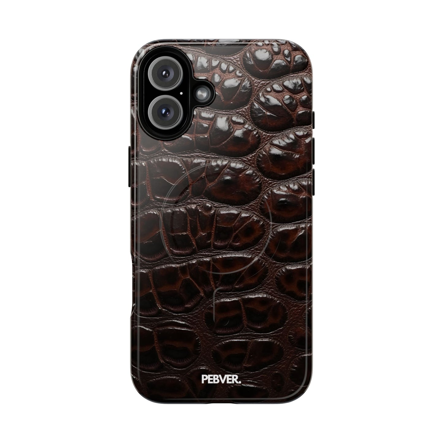 Leather | MagSafe Phone Case PEBVER. iPhone 16 Plus Glossy