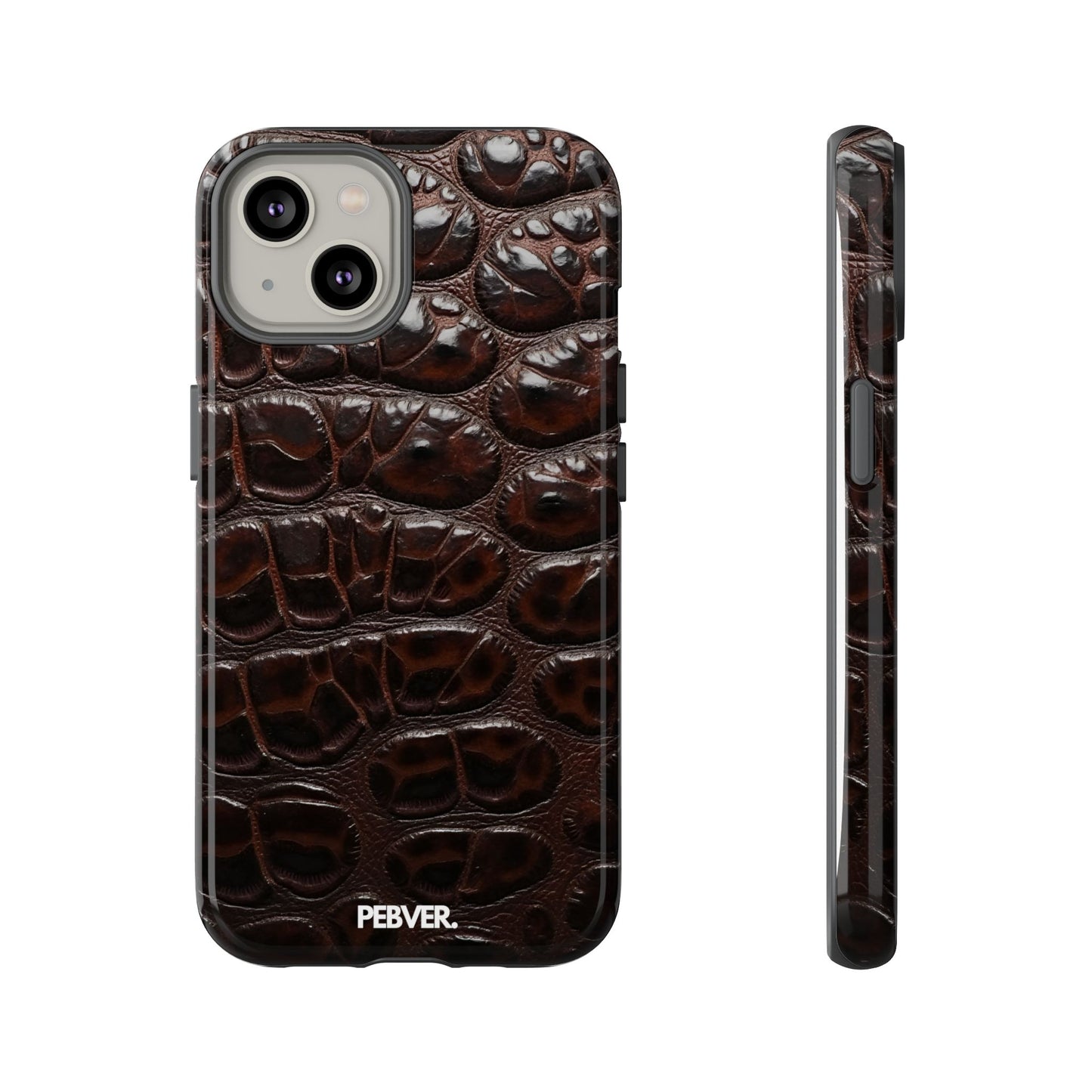 Brown Leather | Phone Case iPhone 14 Glossy