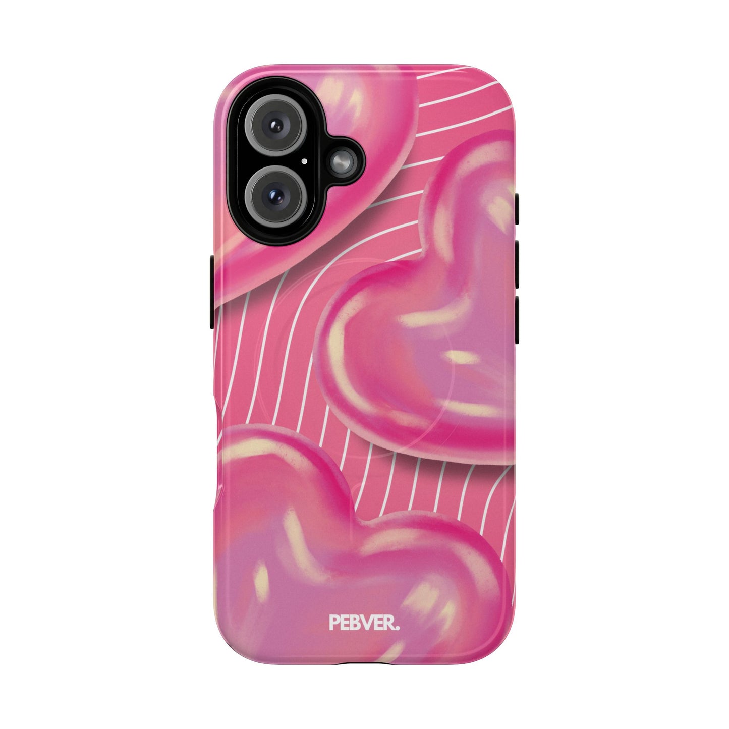 Hearts | MagSafe Phone Case PEBVER. iPhone 16 Glossy
