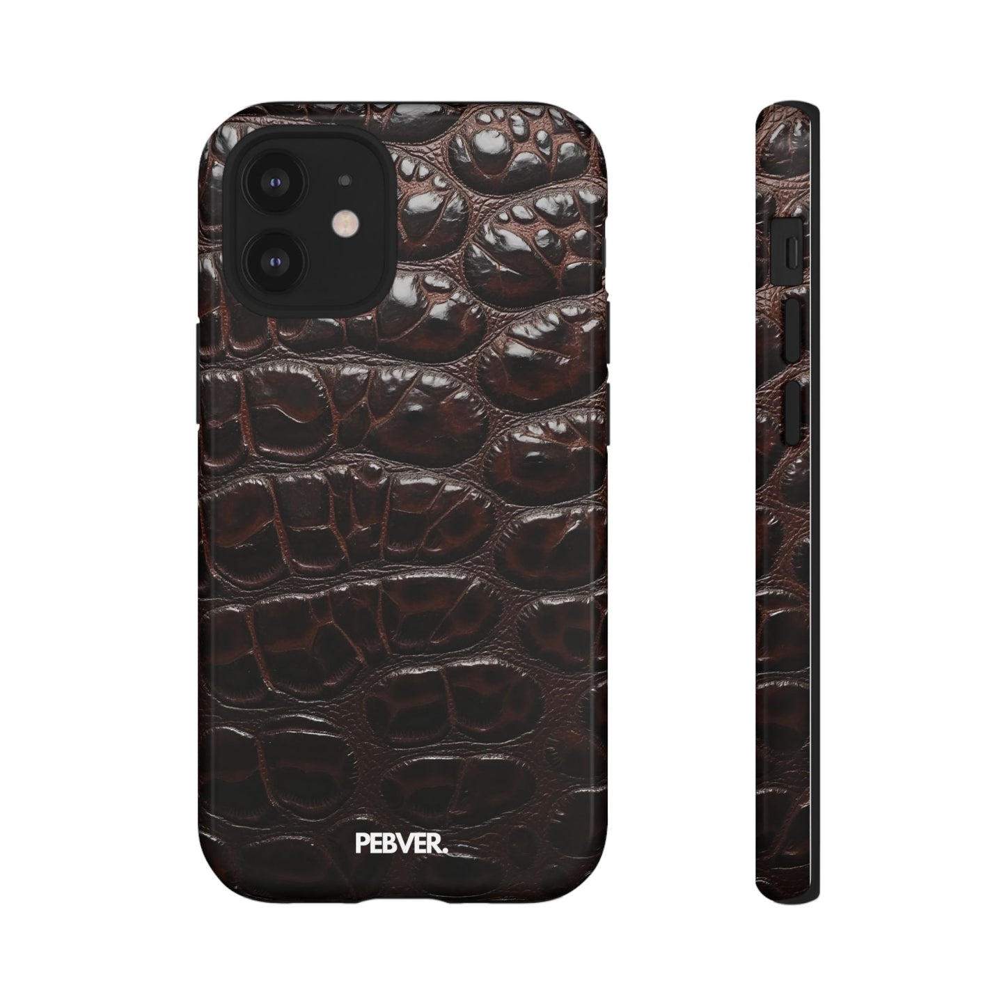 Brown Leather | Phone Case Phone Case PEBVER. iPhone 12 Mini Glossy
