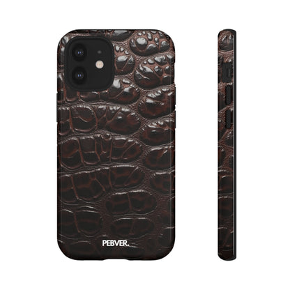 Brown Leather | Phone Case Phone Case PEBVER. iPhone 12 Mini Glossy