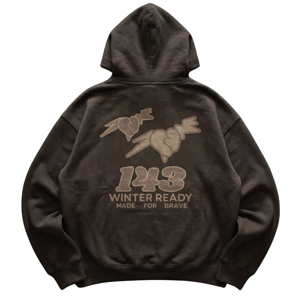 Wintered Brown Hoodie Hoodie PEBVER.