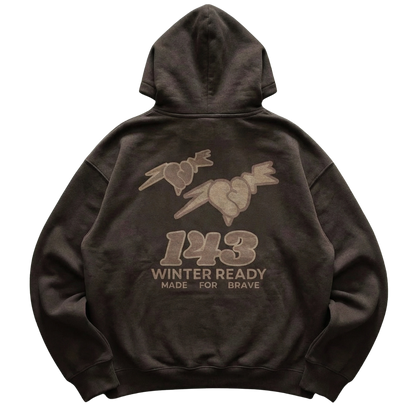 Wintered Brown Hoodie Hoodie PEBVER.