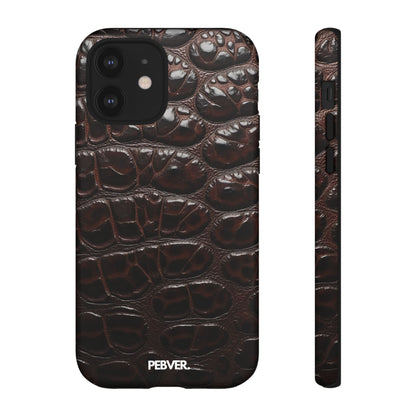 Brown Leather | Phone Case Phone Case PEBVER. iPhone 12 Matte