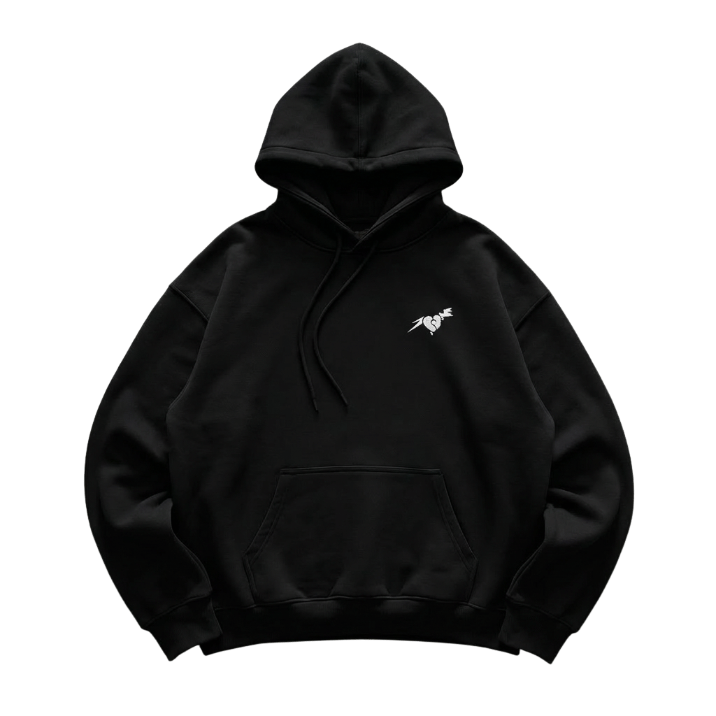 Basics Black Hoodie PEBVER.