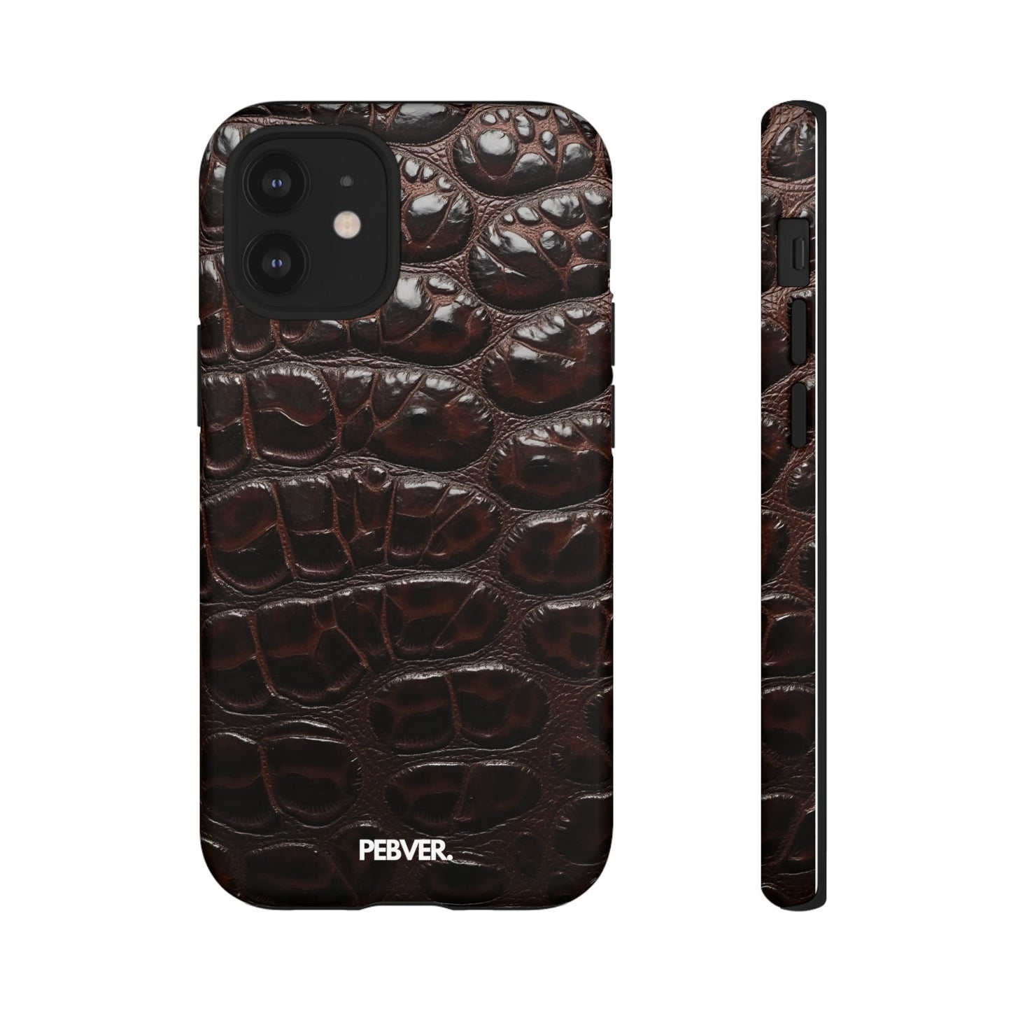 Brown Leather | Phone Case Phone Case PEBVER. iPhone 12 Mini Matte