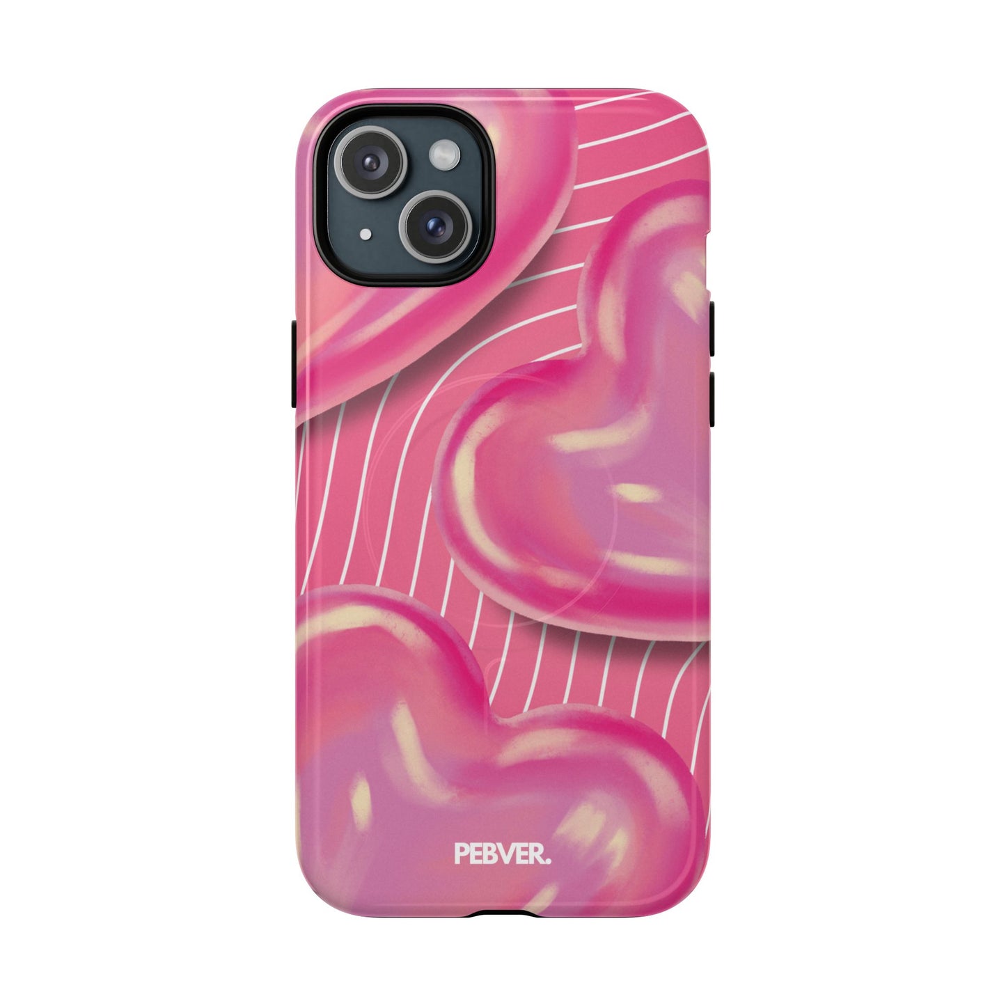 Hearts | MagSafe Phone Case PEBVER. iPhone 15 Plus Glossy