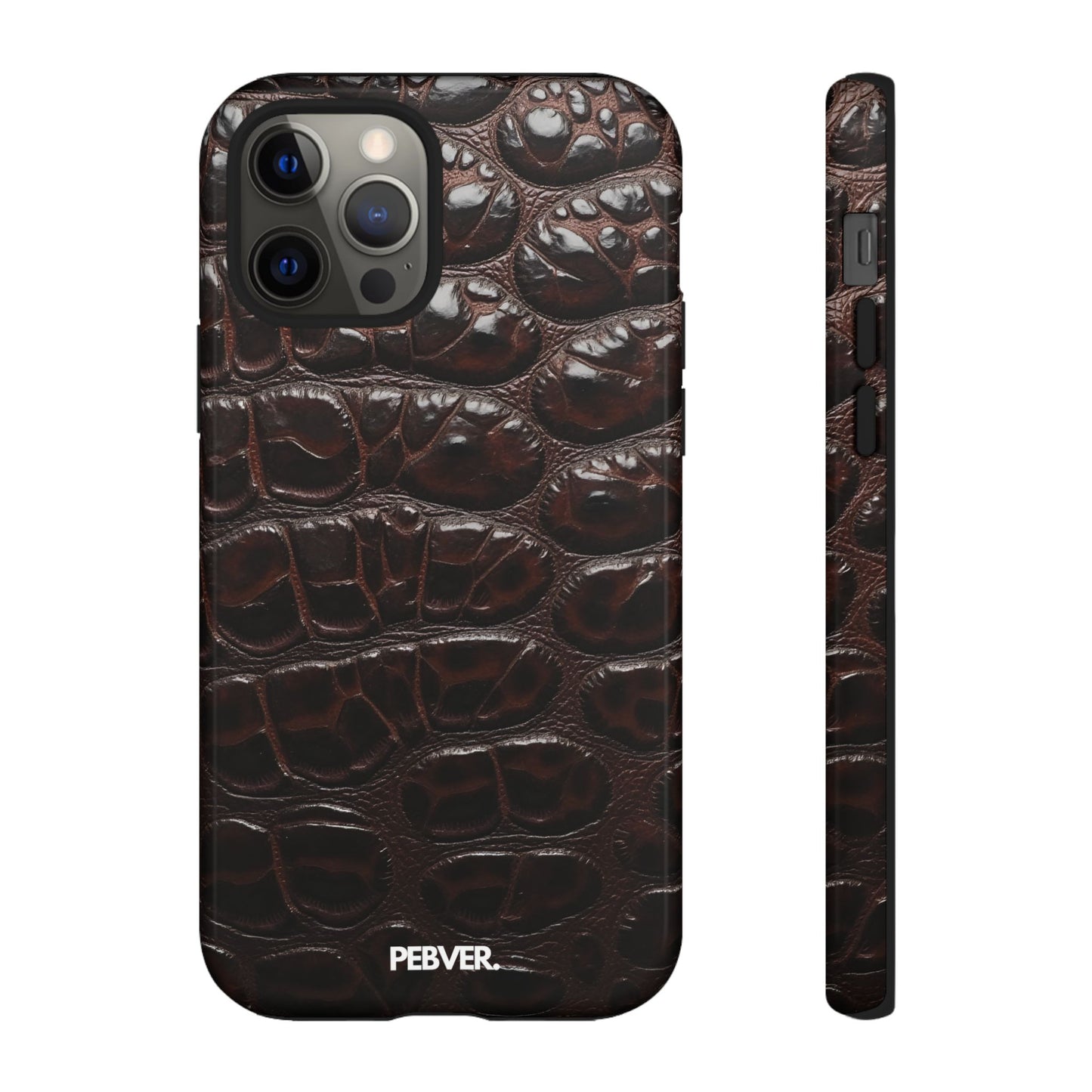 Brown Leather | Phone Case Phone Case PEBVER. iPhone 12 Pro Glossy