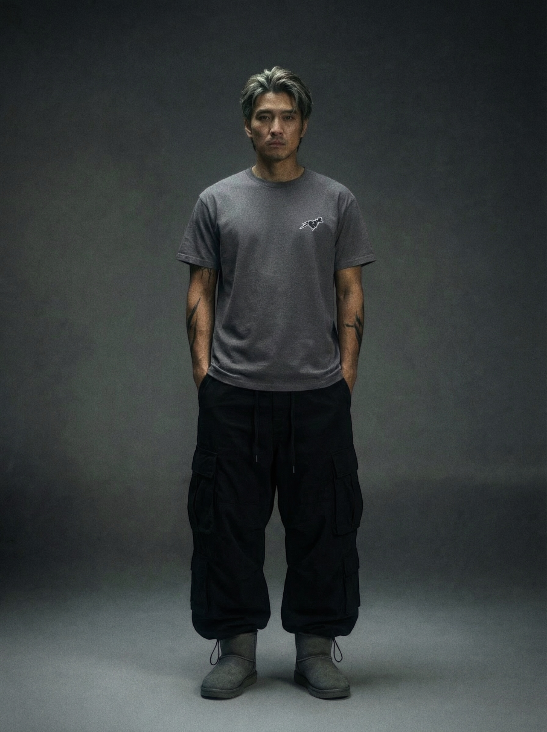 Basics Gray T-Shirt PEBVER. S