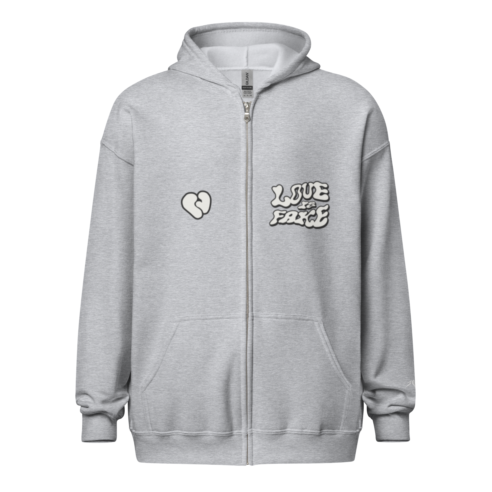Love Is Fake | Zip PEBVER. Sport Grey S