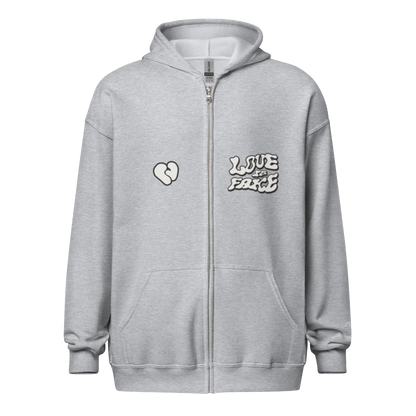 Love Is Fake | Zip PEBVER. Sport Grey S